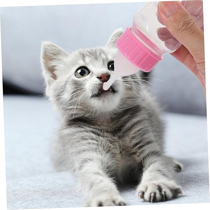 2pcs Cat Milk Bottle for Kittens Puppies Nursing Feeder for Small Pets