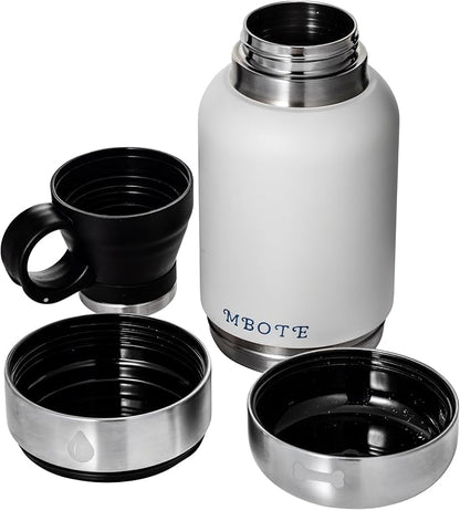 3-in-1 Portable Dog Water Bottle, 32oz Stainless Steel Insulated, Includes 2 Collapsible Bowls - Leakproof Travel Water Dispenser for Dogs