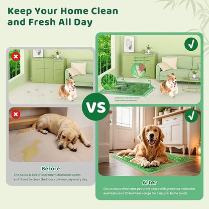 Puppy Pads XL 7 Count - 28"x34" Extra Large Pee Pads for Dogs Odor Blocking, Leak-Proof Potty Training Pad Super Absorbent, 6-Layer Leak-Bamboo Patterns Dog Pads
