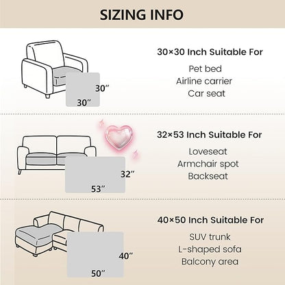 gogobunny 100% Double-Sided Waterproof Dog Bed Cover Pet Blanket Sofa Couch Furniture Protector for Puppy Large Dog Cat, Reversible (32x53 Inch (Pack of 1), Dark Grey/Light Grey)