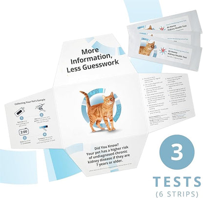 Petivity At-Home Kidney Health Test Kit for Cats — Quick Saliva Urea Test (2-Minute Home Check), Powered by Purina — Help Detect Early Kidney Changes - (Pack of 3)