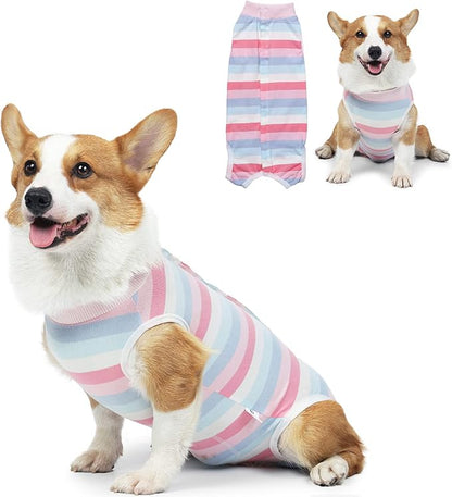 Coppthinktu Recovery Suit for Dogs Dog Onesie for Surgery, Dog Surgery Recovery Suit for Small Medium Dogs, E-Collar Alternative Anti Licking Abdominal Wounds Pet Surgery Recovery Neuter Suit