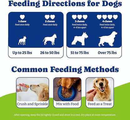 Flea & Tick Prevention for Dogs Chewables, YoYoBay Natural Dog Fleas and Ticks Control Supplement, Dogs Supplement, Natural Shield 5-in-1 Protection, Beef & Carrot Flavor, 180 Soft Chews *2 Pack