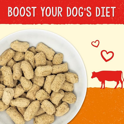 Stella & Chewy's Freeze-Dried Raw Dog Food for Digestive Health - Grass-Fed Beef Dinner Morsels - Natural Solution for Sensitive Stomach, Gas & Firm Stools - Premium Raw Nutrition - 13oz