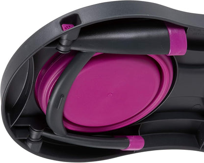 Dexas Pets Double Elevated Pet Feeder, Fuchsia, Small/1 Cup Capacity Bowls (PW1004322405)