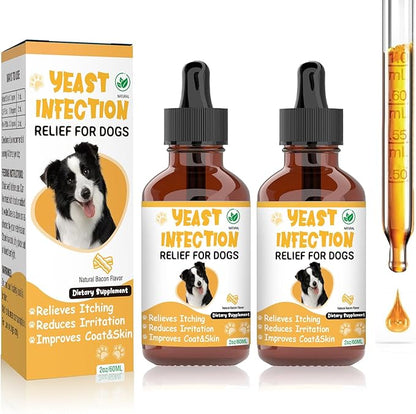 Natural Yeast Infection Treatment for Dogs,Supports Healthy Itch Relief,Inflammation Relief,Allergy Relief & More,Dog Ear Infection Treatment,Itch Relief for Dogs,Ear Infection Treatment for Dog
