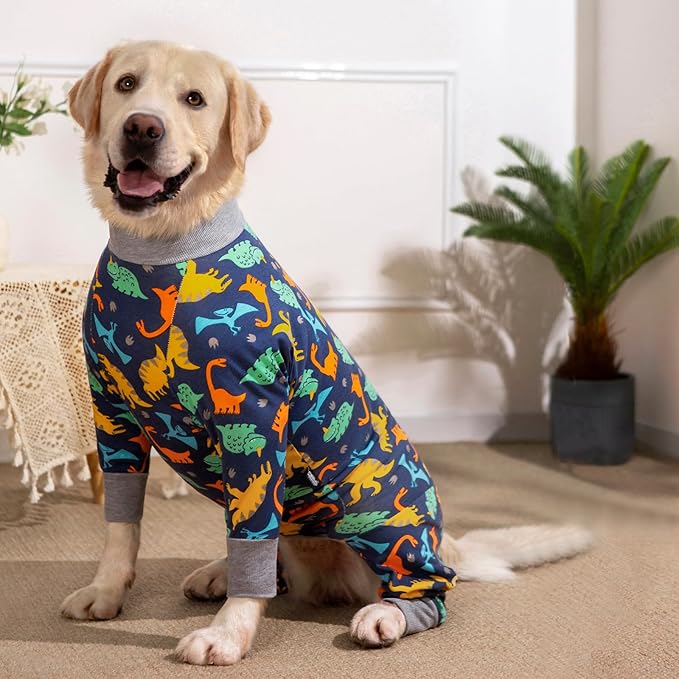 Dog Surgery Recovery Suit Onesies for Large Dogs Spayed Recovery Suit Cone Alternative After Surgery Abdominal Wounds Protector Dog Bodysuit for Medium Large Dogs Pajamas