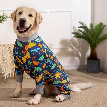 Dog Surgery Recovery Suit Onesies for Large Dogs Spayed Recovery Suit Cone Alternative After Surgery Abdominal Wounds Protector Dog Bodysuit for Medium Large Dogs Pajamas