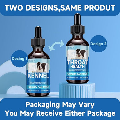 Throat & Respiratory Support for Dogs & Cats – with Marshmallow Root, Mullein Leaf & Licorice – Natural Herbal Formula – 2 fl oz