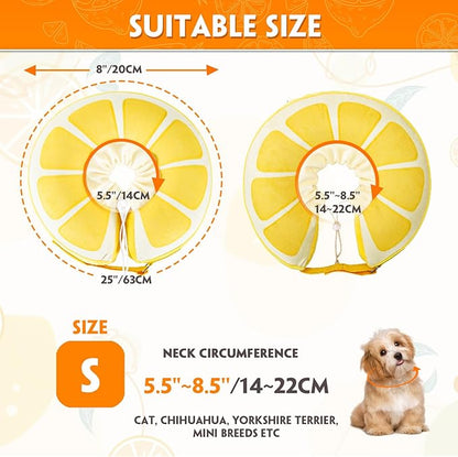Inflatable Dog Cone, Protective Inflatable Collar for Small Dogs,Soft Adjustable Pet Cone Alternative After Surgery for Wound Healing and Prevent from Biting or Scratching