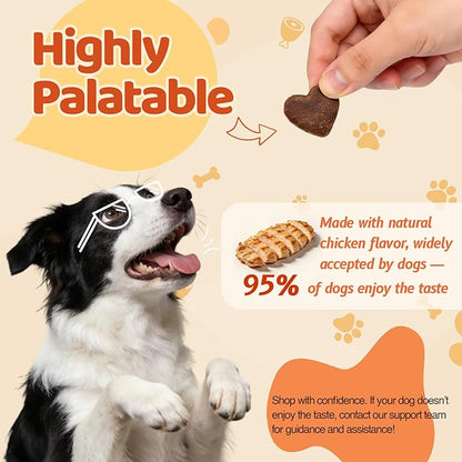 Dog Allergy Chews with Feeding Tweezers, Dog Probiotics for Itchy Skin and Ears, Bovine Colostrum, Lactoferrin and Multivitamins to Ssupport Immune Health for All Ages/Breeds, Chicken, 120 ct/300g