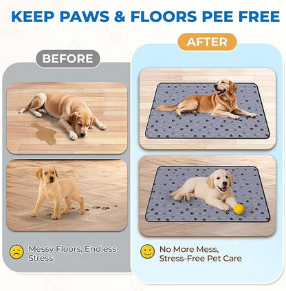 Fostanfly Washable Pee Pads for Dogs, 72"x72"-2 Pack Extra Large Reusable Potty Pads for Floor, Non-Slip Waterproof Pet Playpen Mat for Puppy/Senior Dog Whelping Incontinence