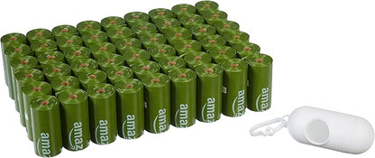 Amazon Basics Premium Leak Proof Dog Poop Bags with Dispenser and Leash Clip, Unscented, 13" x 9", 810 Count (54 Rolls of 15)