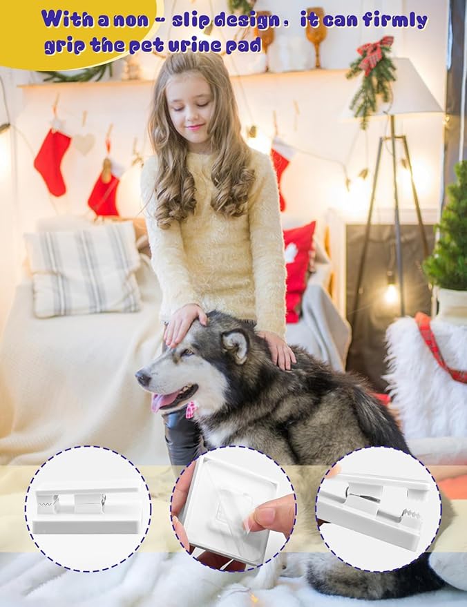 CAPHONT 4 Pcs Potty Training Dog Pee Pad Holder for Leg-Lifting Marking Dogs Indoor Training Pad Holder for Small & Large Size Wee Wee Pad, White