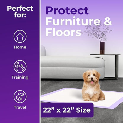 GREEN LIFESTYLE Pee Pads - Super Absorbent & Leak-Proof Pee Pads for Dogs - Puppy Pads - Waterproof Dog Pads, Dog Training Pads for Cats, Rabbits (Pack of 40 - 22x22)