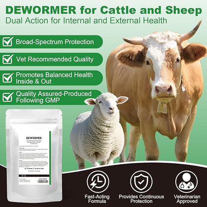Soluble Drench Powder, Dewormer for Cattle and Sheep, 3.5 oz (100 g)