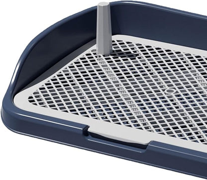 Dog Toilet Pee Pad Holder Indoor Dog Training Toilet Dog Potty Tray Training Pad for Home Use Garden Porch Hospital, Navy Blue