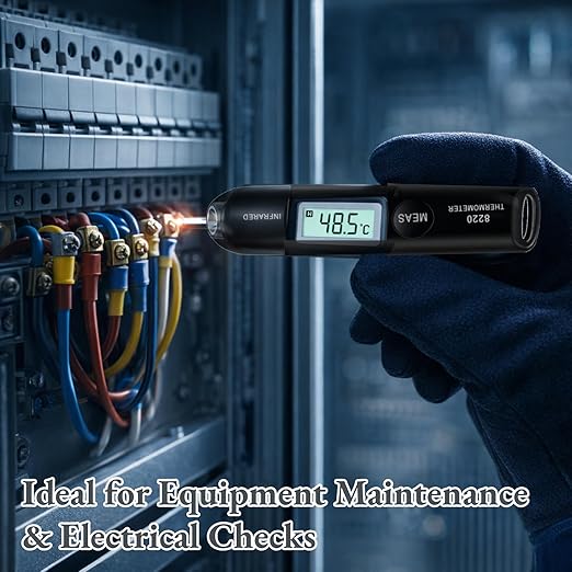 AUNMAS Non Contact Digital Infrared Thermometer with Targeting, Pocket Temperature Pen with LCD Screen, High Accurate Handheld Temperature Measurement for Industrial and Laboratory Settings