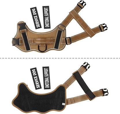 voopet Emotional Support Dog Harness, Professional Service Dog Vest Harness for Small Medium Large Dogs, Reflective Breathable and Adjustable No Pull/Choke ESA Essential Harness