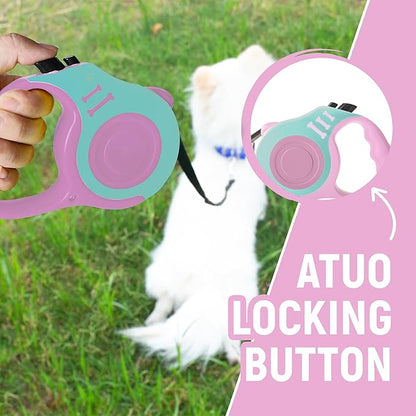 Retractable Dog Leash Automatic Telescopic Tractor Dog Tape, Pet Tape 10/16 FT Durable and Convenient, with Non-Slip Handle, Suitable for Small and Medium-Sized Dogs