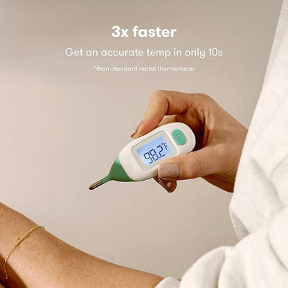 Frida Baby Rectal Thermometer for Babies, Digital Fever Thermometer for Babies, Newborns & Infants, Quick & Accurate Temperature Check, Water Resistant, Clear Case, Memory Holds Last 10 Readings