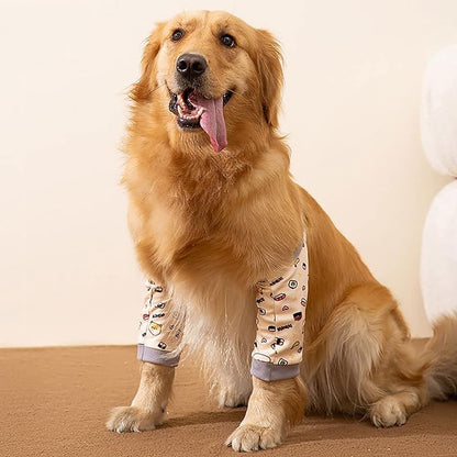 ROZKITCH Dog Surgery Leg Sleeve for Front Legs, Pet Prevent Licking Wound Elbow Knee Protector, Dog Leg Sleeve to Stop Licking Cone Collar Alternative for Sprain ACL CCL Arthritis Cute Dog 2XL