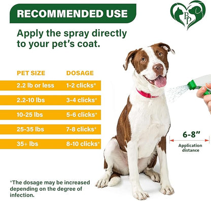 Natural Flea and Tick Home Spray for Dogs, Cats & Ferret - Mosquito, Bug Repellent & Carpet Flea Killer - Pet Pest Control & House Flea Treatment Indoor - Organic Prevention for Safe