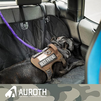 AUROTH Heavy Duty Bungee Dog Leash for Medium Large Breed Dogs, No Pull for Shock Absorption with Car Seat Belt, 2 Padded Handles 4.5FT 6FT Training Dog Leash