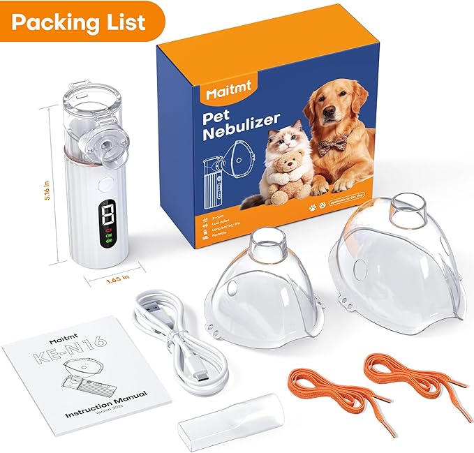 Cat Nebulizer for Breathing Problems, Low-Noise pet Spray, Suitable for Cats and Dogs (Small Cats and Small Dogs)