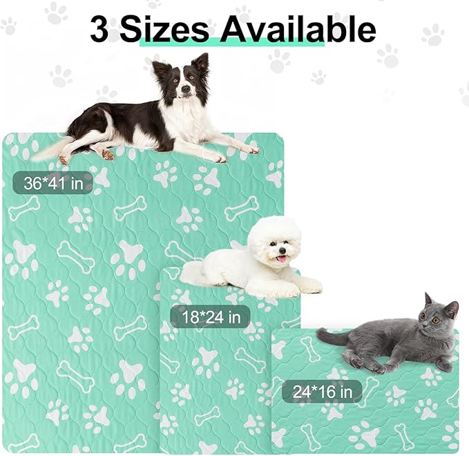 BEAUTYZOO 8 Pack Washable Pee Pads for Dogs, Reusable Puppy Pads for Potty Training, Waterproof Super Absorbent Whelping Pads Mats Non Slip Against Urine for Small Medium Dogs Cats, 18" x 24"