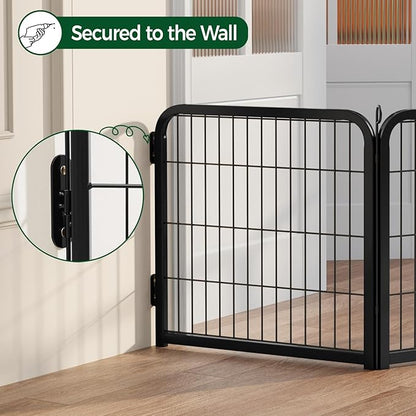 Yaheetech Dog Playpen, 24 inch 2 Panels Dog Pen for Indoor Heavy Duty Puppy Exercise Pen Metal Pet Fence for RV Camping/Yard/Garden