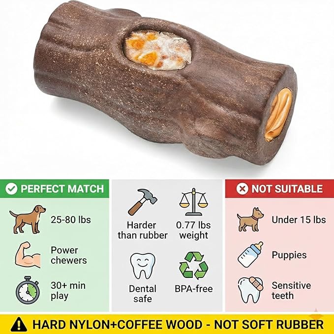 Dog Toys for Aggressive Chewers, Interactive Indestructible Dog Toys to Keep Them Busy, Durable Dog Frozen Treat Toy for Large & Medium Dogs, Reduces Anxiety & Extends Playtime, Brown