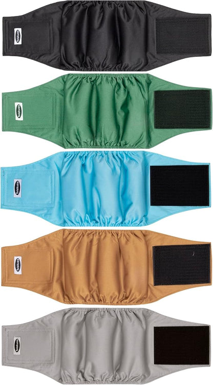 Tuiskusa Male Dog Diapers, High Absorbing Dog Belly Bands for Male Dogs, Washable Reusable Dog Male Wraps(5 Pack)