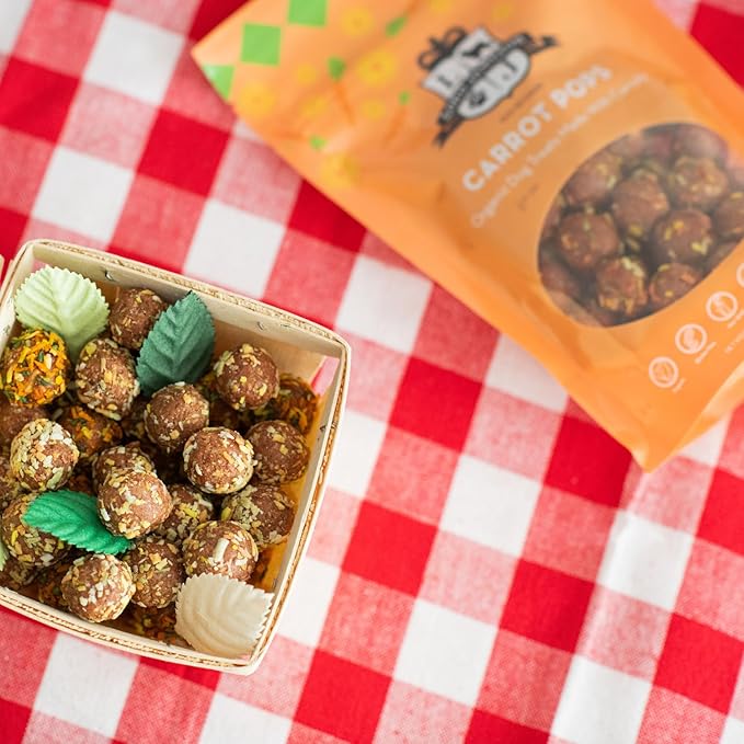 Lord Jameson: Carrot Pops 6 oz - Dog Patisserie Treats, Organic Soft & Chewy No-Bake Bites, Fiber-Rich, Gluten & Preservative Free