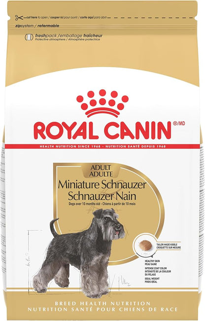 Royal Canin Breed Health Nutrition Miniature Schnauzer Adult Dry Dog Food, 10 lb Bag