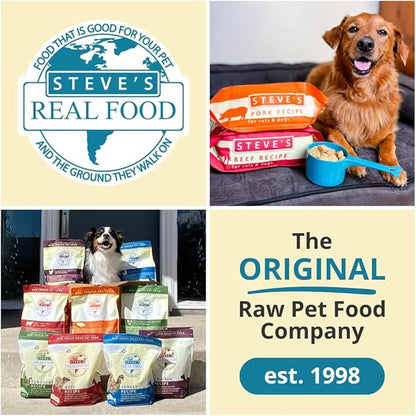 Steve's Real Food Freeze-Dried Raw Nuggets - Pork Recipe - Raw Pet Food for Dogs and Cats - 20 oz