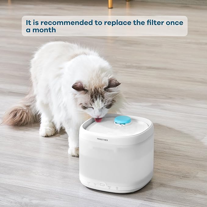 PAWGETHER® 3Pcs Cat Water Fountain Filter Compatible with 67oz/2L Dog Water Fountain P3/P3s/P3SU Pet Water Fountain Replacement Filter