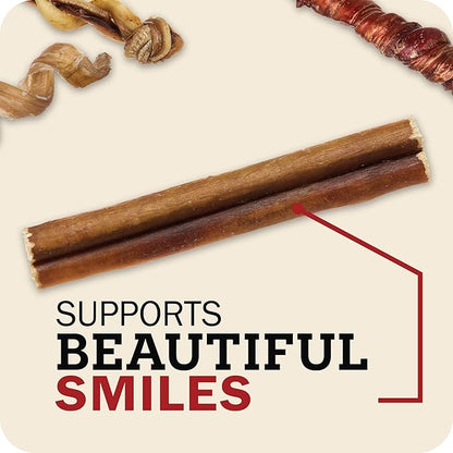 Redbarn 12" Bully Sticks for Dogs, Wrapped & Tagged Pet Chew Treat, Pack of 35