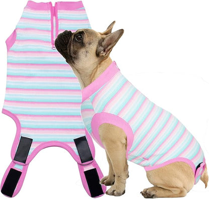 Recovery Suit for Dogs,Dog Cone Alternative Zipper Surgery Suit Female Spay,Soft Dog Surgery Suit for Anti Licking,Breathable Surgical Suit for Dogs Female Spay