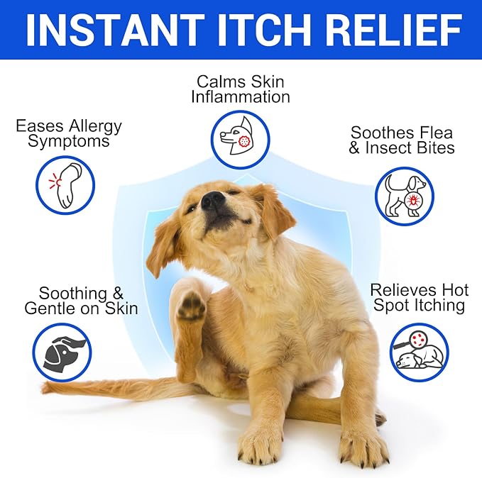 ALIVO Hydrocortisone Spray for Dogs & Cats - Itch Relief Spray & Hot Spot Treatment for Dogs, Supports Irritated Dry Itchy Skin & Skin Allergies, Skin Infections & Irritations Relief - 120ml / 4 oz