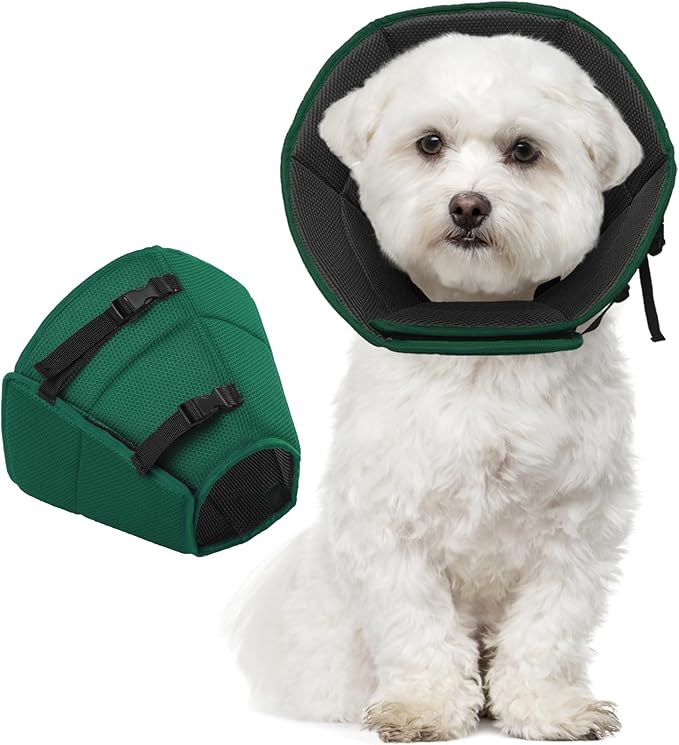 Dog Cone Collar After Surgery, Soft Cone for Small Dogs to Stop Licking, Adjustable Elizabethan Collar for Dogs, Lightweight Breathable Dog Recovery Cones for Wound Healing & Hot Spots
