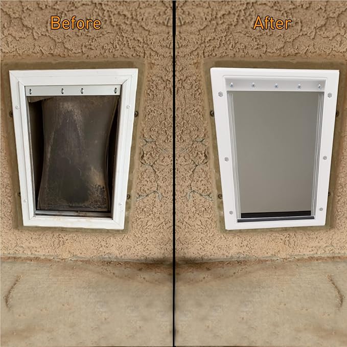 Dog Door Replacement Flaps,Large Dog Door Compatible with PetSafe Freedom PAC11-11039,Measures 10 1/8" x 16 7/8",Easy to Replace,Sturdy Weather-Proof & No Warped