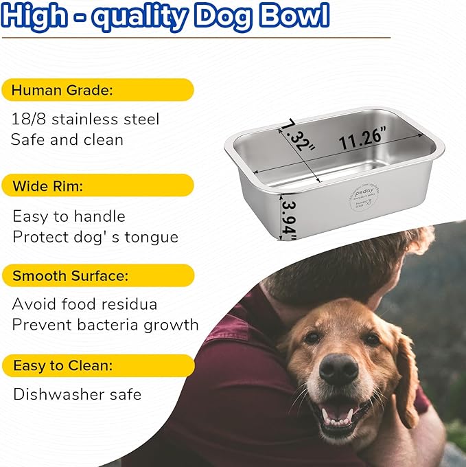 PEDAY Automatic Dog Waterer for Large & X-Large Dogs, Human Grade 18/8 Stainless Steel, Water Bottle Not Included