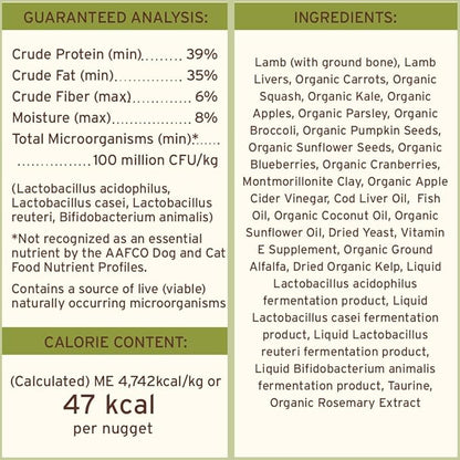 Primal Freeze Dried Raw Dog Food Nuggets, Lamb, Complete & Balanced Meal, Also Use as Topper or Treat, Premium, Healthy, Grain Free, High Protein Raw Dog Food, 14 oz (Pack of 4)