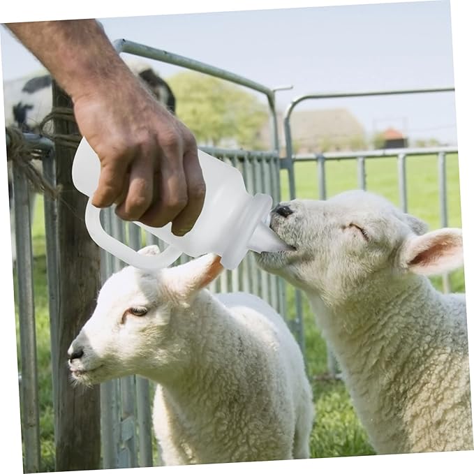 Happyyami 2pcs Calf Feeding Bottle Nursing Feeder for Newborn Livestock Portable and Easy Calves and