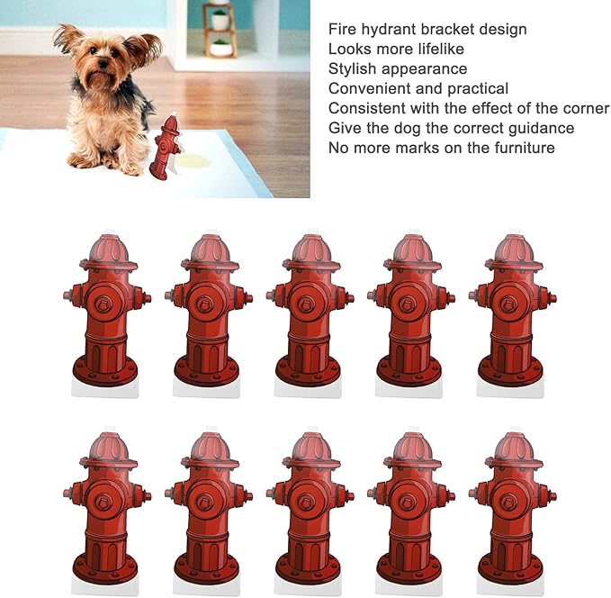 Dog Pee Post Guide Paper Pee Trainer, 20Pcs Hydrant Shaped Pet Diaper Pad Guide for Small Dogs, Puppies Dogs Potty Pee Training Pad Guide, 7.3 x 3.9in Small Hydrant Post Paper Card