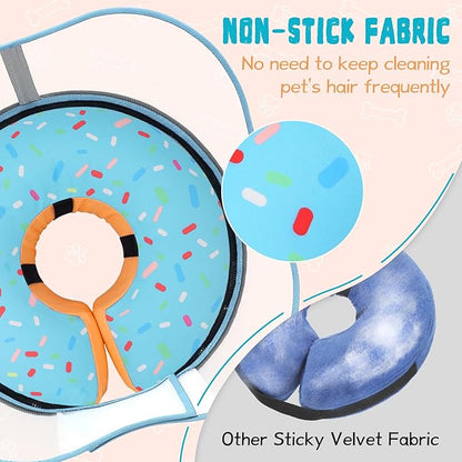 Elevated Inflatable Dog Cone Collar Alternative After Surgery, Dog Donut Collar, Soft Pet Cone to Stop Licking for Small Medium Large Dogs