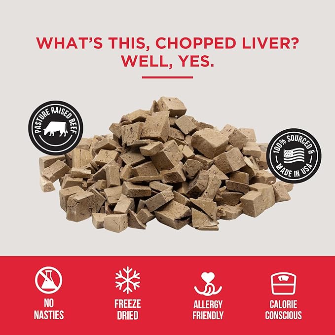 Natural Rapport Freeze Dried Beef Liver Dog Treats - Single Ingredient, USDA Beef, Training Treats for Small & Large Dogs (4 oz, 250+ Treats)