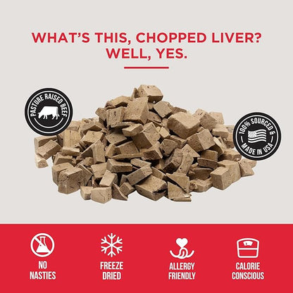 Natural Rapport Freeze Dried Beef Liver Dog Treats - Single Ingredient, USDA Beef, Training Treats for Small & Large Dogs (4 oz, 250+ Treats)