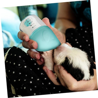 Mikikit 2pcs Pet Nursing Bottles for Newborn Kittens Puppies Safe Milk Feeders with Pressure Control Design for Pets